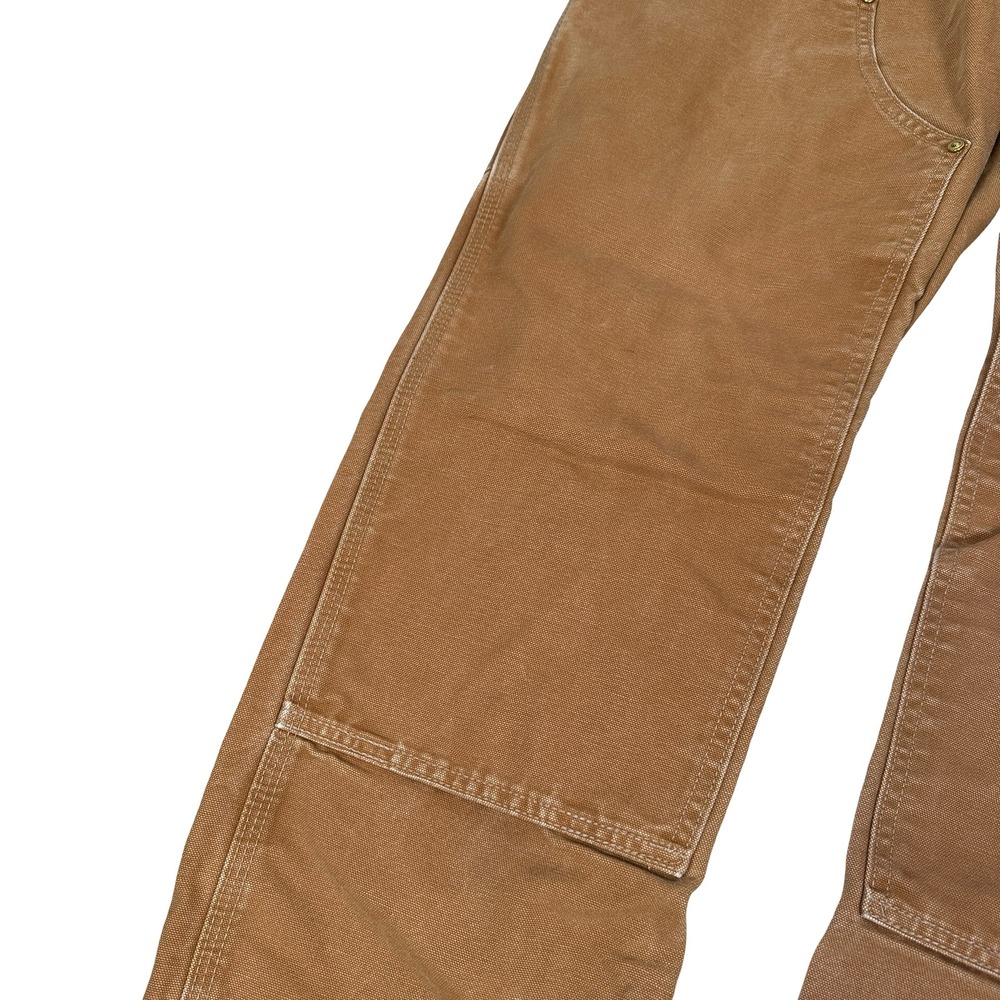 Carhartt B01-M Double Knee Duck Canvas Work Pants Brown Mens 34x32 Loose Fit USA - Picture 4 of 15